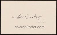 1r0436 TOM WEISKOPF signed 3x5 index card '80s can be framed & displayed with a repro still!