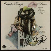 1r0393 TOMMY CHONG signed record sleeve '74 Cheech & Chong's Black Lassie featuring Johnny Stash!