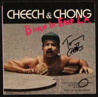 1r0395 TOMMY CHONG signed record sleeve '85 Cheech & Chong's Born in East L.A.