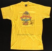 1r0386 TOMMY CHONG signed small T-shirt '95 with great Cheech & Chong artwork!