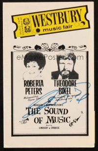 1r0365 THEODORE BIKEL signed playbill '82 when he appeared on stage in The Sound of Music!