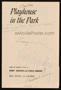1r0319 BELL, BOOK & CANDLE signed playbill '53 by Barry Sullivan, Viveca Lindfors AND Michael Sivy!