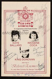 1r0320 BELOVED ENEMIES signed playbill '70s by Ballard, Coca, Donovan, Fernandez, Tibbles & Lopez!