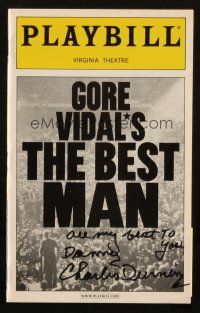 1r0325 CHARLES DURNING signed playbill '00 on Broadway starring in Gore Vidal's The Best Man!