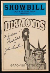 1r0327 DIAMONDS signed playbill '84 by BOTH music & lyrics men Fred Ebb AND John Kander!