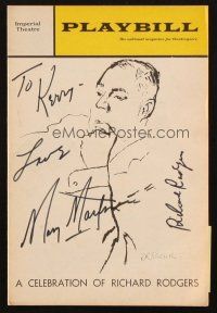 1r0351 MARY MARTIN/RICHARD RODGERS signed playbill '72 when they worked together on Broadway!
