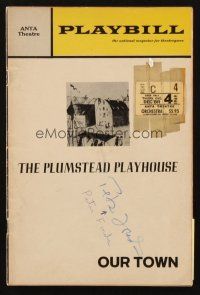 1r0354 PETER FONDA signed playbill '69 when his dad Henry appeared in Our Town on Broadway!