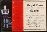 1r0398 RICHARD HARRIS signed stage play souvenir program book '81 King Arthur in Broadway's Camelot!