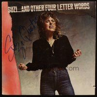 1r0059 SUZI QUATRO signed 33 1/3 RPM record '79 her album Suzi and Other Four Letter Words!