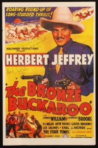 1r0052 HERB JEFFRIES signed 11x17 REPRO poster '80s great artwork from The Bronze Buckaroo!