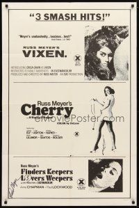 1r0123 VIXEN/CHERRY/FINDERS KEEPERS LOVERS WEEPERS signed 1sh '70s by director Russ Meyer!