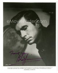 1r0816 ANTHONY PERKINS signed 8x10 REPRO still '90s head & shoulders close up with his eyes closed!