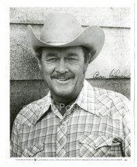 1r0493 BEN JOHNSON signed 8x10 still '78 smiling portrait wearing cowboy hat from The Swarm!