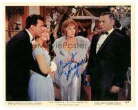 1r0548 ERNEST BORGNINE signed color 8x10 still #1 '61 c/u with co-stars in Go Naked in the World!