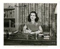 1r0594 JOAN BENNETT signed 8x10 still '47 great portrait of the pretty actress sitting at a desk!