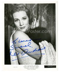 1r0608 JULIE ANDREWS signed 8x10 still '68 glamorous close up with fur & jewelry from Star!