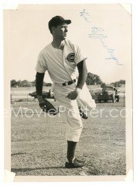 1r0459 KEN RAFFENSBERGER signed 5x7 still '40s the Cincinnati Reds major league baseball pitcher!
