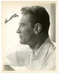 1r0613 KENNETH TOBEY signed 8x10 still '50s head & shoulders profile portrait in white shirt!