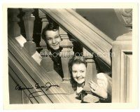 1r0636 MARCIA MAE JONES signed 8x10 still '37 cute close up as a kid on stairs from Lady Behave!