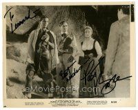 1r0659 PAT BOONE signed 8x10 still '59 with his co-stars in Journey to the Center of the Earth!