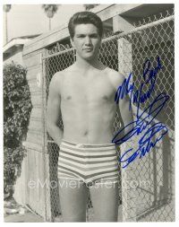 1r0662 PAUL PETERSEN signed 8x10 still '60s super young full-length portrait wearing swimsuit!