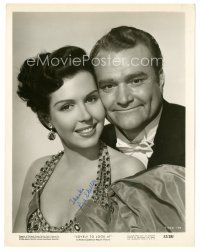 1r0677 RED SKELTON signed 8x10 still '52 portrait with sexy Ann Miller from Lovely To Look At!
