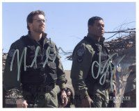 1r1259 STARGATE SG1 signed color 8x10 REPRO still '00s by Michael Shanks and Christopher Judge!