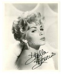 1r0714 STELLA STEVENS signed 8x10 still '60s glamorous sexy come hither portrait wearing fur!
