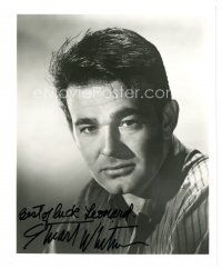 1r0719 STUART WHITMAN signed 8x10 still '60s great head & shoulders portrait of the actor!