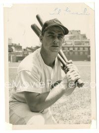 1r0461 TED KLUSZEWSKI signed 5x7 still '40s the Cincinnati Reds major league baseball player!