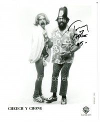1r0725 TOMMY CHONG signed 8x10 still '80 wacky portrait with Cheech Marin in drag!