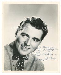 1r0732 WILLIAM BISHOP signed 8x10 still '49 smiling head & shoulders portrait of the actor!