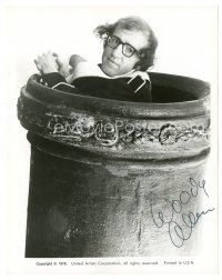 1r0733 WOODY ALLEN signed 8x10 still '76 great wacky portrait in cannon from Love and Death!