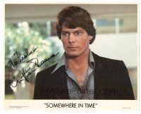 1r0513 CHRISTOPHER REEVE signed 8x10 mini LC '80 great close up from Somewhere in Time!