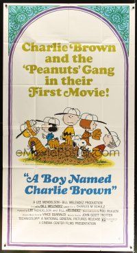 1s513 BOY NAMED CHARLIE BROWN 3sh '70 baseball art of Snoopy & the Peanuts by Charles M. Schulz!