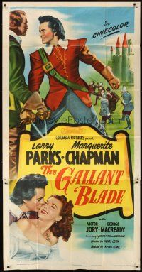 1s583 GALLANT BLADE 3sh '48 swordsman & lover Larry Parks & Marguerite Chapman in medieval France!