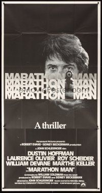1s642 MARATHON MAN int'l 3sh '76 cool image of Dustin Hoffman, John Schlesinger classic thriller!