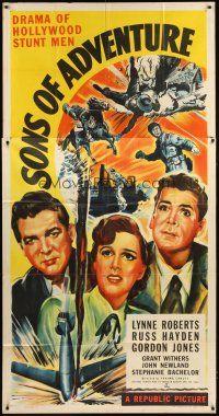 1s728 SONS OF ADVENTURE 3sh '48 the story of Hollywood's stunt-men told by Yakima Canutt!