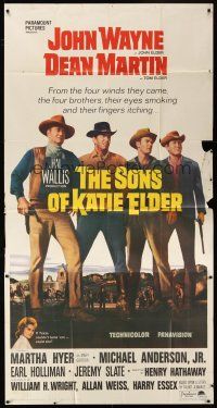 1s729 SONS OF KATIE ELDER 3sh '65 Martha Hyer, great line up of John Wayne, Dean Martin & more!