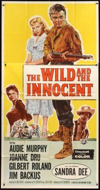 1s769 WILD & THE INNOCENT 3sh '59 Audie Murphy wants to kill a man, drink whiskey & kiss women!