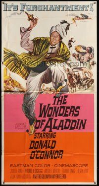 1s773 WONDERS OF ALADDIN 3sh '61 Mario Bava's Le Meraviglie di Aladino, art of Donald O'Connor!