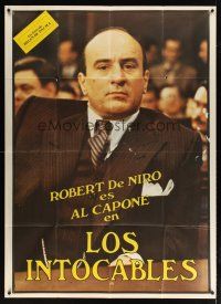 1s110 UNTOUCHABLES teaser Argentinean 43x58 '87 portrait of Robert De Niro as Capone, Brian De Palma