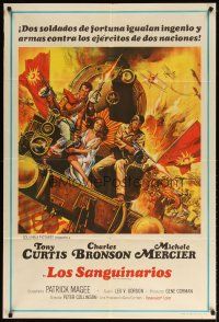 1s245 YOU CAN'T WIN 'EM ALL Argentinean '70 art of Tony Curtis, Charles Bronson, & Michele Mercier