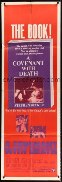 1s090 COVENANT WITH DEATH door panel '67 line between lust, love & murder is fragile as her neck!