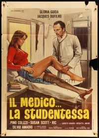 1s338 IL MEDICO... LA STUDENTESSA Italian 1p '76 Colizzi art of sexy Gloria Guida seducing doctor!