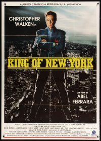 1s346 KING OF NEW YORK Italian 1p '91 best image of Christopher Walken, directed by Abel Ferrara!