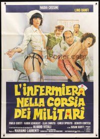1s384 NURSE IN THE MILITARY MADHOUSE Italian 1p '79 wild Tarantelli art of sexy nurse w/ syringe!