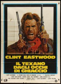 1s390 OUTLAW JOSEY WALES Italian 1p R70s Clint Eastwood is an army of one, cool double-fisted art!