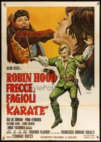 1s410 ROBIN HOOD FRECCE, FAGIOLI E KARATE Italian 1p '76 kung fu & swashbuckler art by Originario!