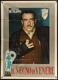 1s429 SIGN OF VENUS Italian 1p '55 special teaser poster highlighting Peppino De Filippo!